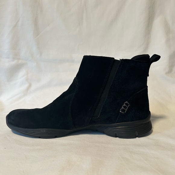 Sketchers Boots Womens 8.5 Leather Memory Foam Air Cooled Black Zip Up Comfort - Picture 7 of 15